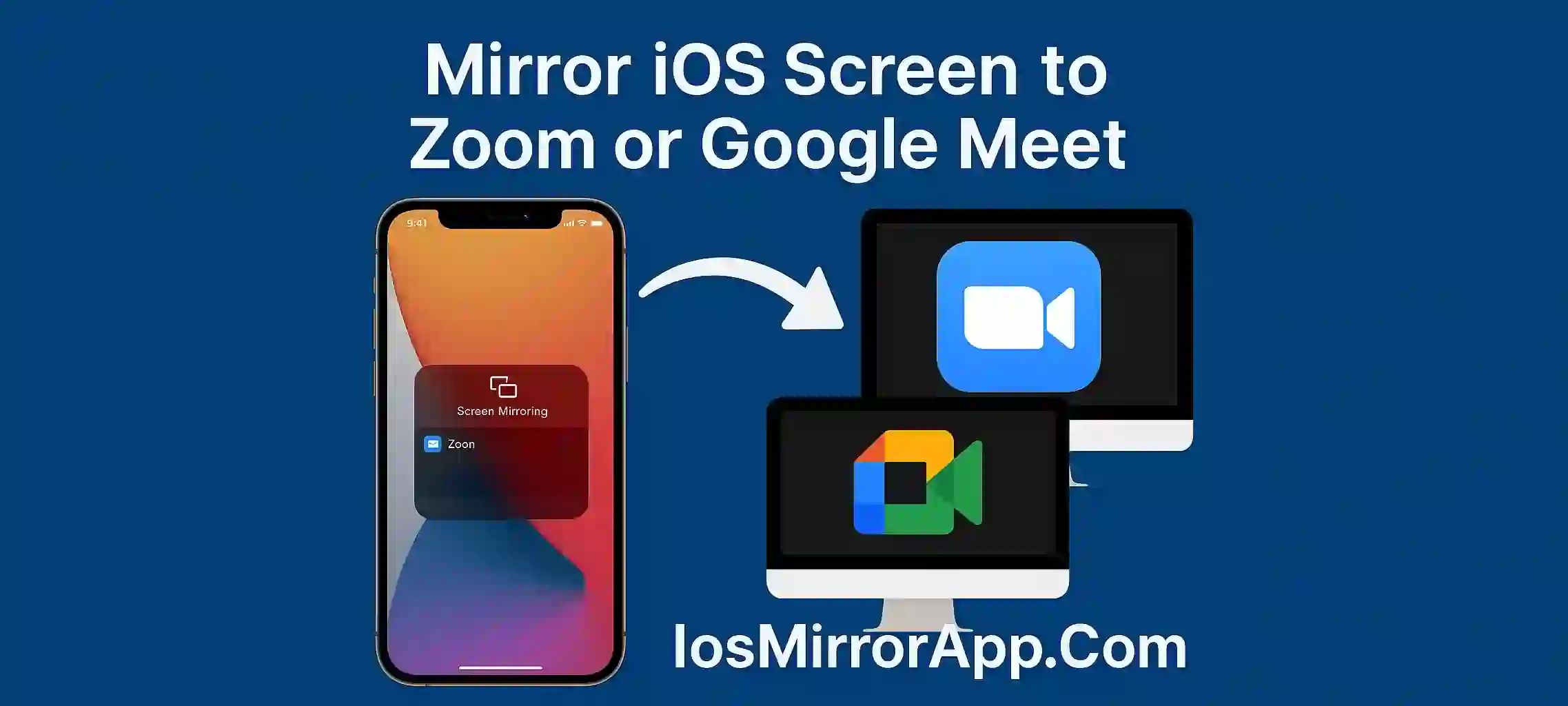 Mirror iOS Screen to Zoom or Google Meet